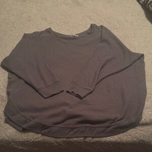 Women's Grey Ribbed Top